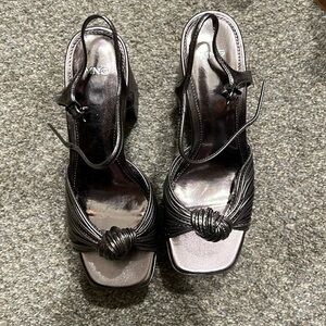 MNGO CHROME PLATFORM HEELS
